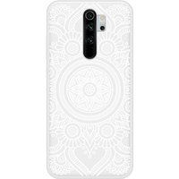 Xiaomi Redmi Note Mandala blanc Verstevigd hoesje met sublimatie bedrukking
