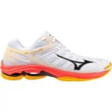 Mizuno Wave Voltage 2 Indoor Schoenen Unisex Wit/Fiery Coral 2/Citrus Maat 44.5