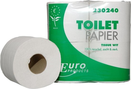 MTS Euro Products Toiletpapier 2-laags recycled wit 40 x 400 vel