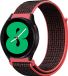 By Qubix - Sport Loop Nylon Bandje voor Garmin Vivoactive 4 / 4L - Roze/Zwart - 22mm