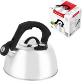 Florina Oblato Fluitketel - 2.2 Liter - RVS Zilver - Inductie Geschikt - Met Thermometer