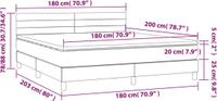 vidaXL Boxspring Bed met Matras - Fluweel - Donkergrijs - 180x200 cm