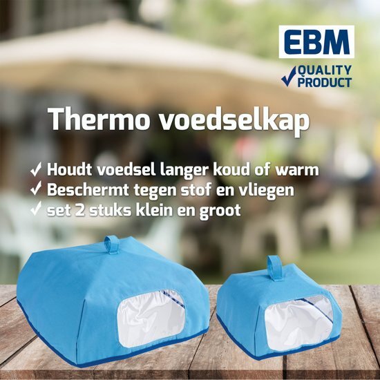 EBM Thermo voedselkap Vliegenkap set 1x groot + 1x klein