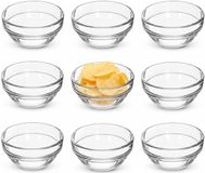Alessandro bols – 9 x pièces – petits bols – transparent – verre – dia 7,5 cm – empilable