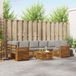 vidaXL Bank loungeset 7 places acacia bois naturel et gris clair