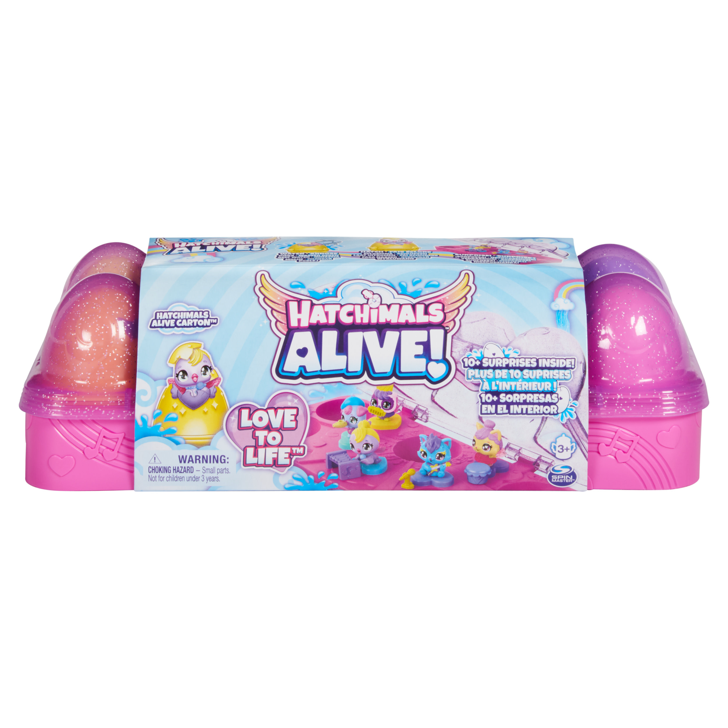 Spin Master Hatchimals Alive - Eirendoos-speelset met 5 minifiguren in eieren die zelf uitkomen 11 accessoires