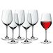WMF Easy Plus rode wijnglazen, 6-delig, 450 ml, kristalglas, vaatwasmachinebestendig, transparant