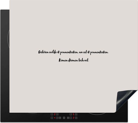 KitchenYeah® Inductie beschermer 58.3x51.3 cm - Pannenkoek lover - Quotes - Inductiebeschermer - Inductiemat