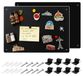 Set de tableaux magnétiques de 2 - Auto-adhésif, adapté aux notes et aux photos