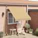 Maison Exclusive - Parasol rétractable, à manivelle, 200 cm, rayé jaune/bleu