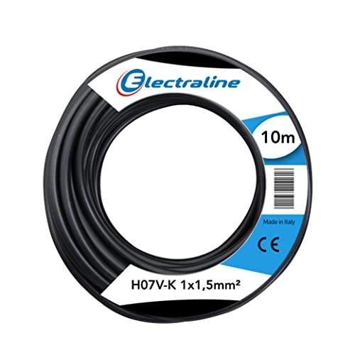 Electraline 15071 - Kabel H07V-K - 1x1,5 mm² - 10 m - Zwart