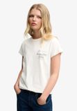 Superdry Luxe Casual Classic T-shirt Dames Crème Maat 14