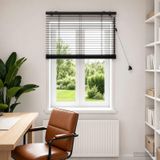 vidaXL Venetiaanse jaloezie zwart 80 x 160 cm 35 mm