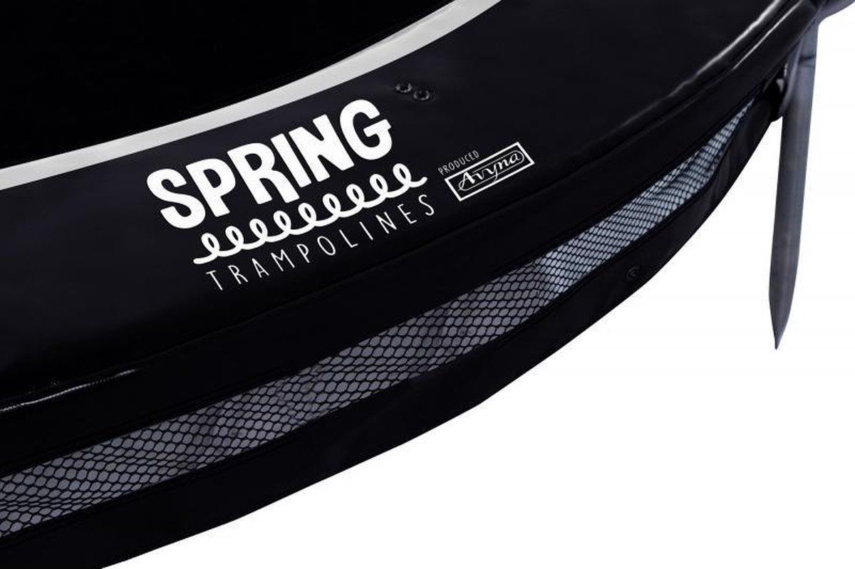 Avyna Spring Universele InGround Beschermrand 380 cm Heavy Duty voor trampoline Ø (12,5ft) - Zwart - Black Edition