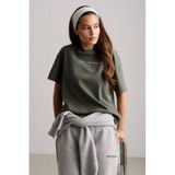 Aim'n sportshirt Script Boxy grijsgroen
