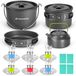 Set de cuisine de camping en 39 pièces pour 6 personnes