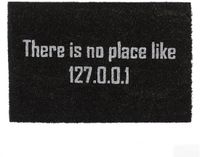 Merkloos Relaxdays deurmat kokos "There is no place like 127.0.0.1"