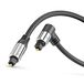 sonero® Premium optische Toslink-kabel, 2,00 m, vergulde contacten, 1 x 90° stekker, 360° draaibaar, zwart