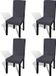 vidaXL Stoelhoezen 4 stuks stretch recht antracietkleurig