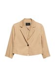 s.Oliver BLACK LABEL s.Oliver Vrouwen Blazer Lichtbruin Katoen Regular Fit