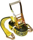 Everest Premium spanband met ratel - 1 PK - 2 IN - 27 FT - 1500 kg werkbelasting - 10000 lbs breeksterkte - dubbele J-haak