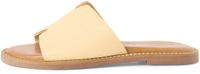 Tamaris Dames Muiltjes Cream Leer Kitten Heel