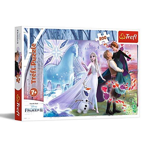 Trefl Puzzel, magische wereld van de zussen, Disney Frozen 2, 200 stukjes, voor kinderen vanaf 7 jaar