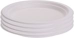 Assiettes de fête biodégradables recyclées - D17 cm - 40x pièces - Canne à sucre - Écologique - assiettes jetables pour gâteau/pâtisserie/barbecue