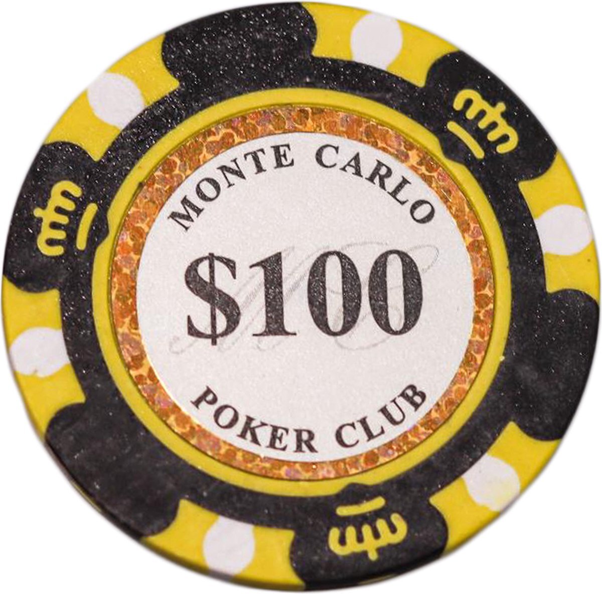 Cave & Garden Poker chips - Poker - Pokerset - Poker chip met waarde 100 - Monte Carlo poker chip - Fiches - Poker fiches - Poker chip - Klei fiches -