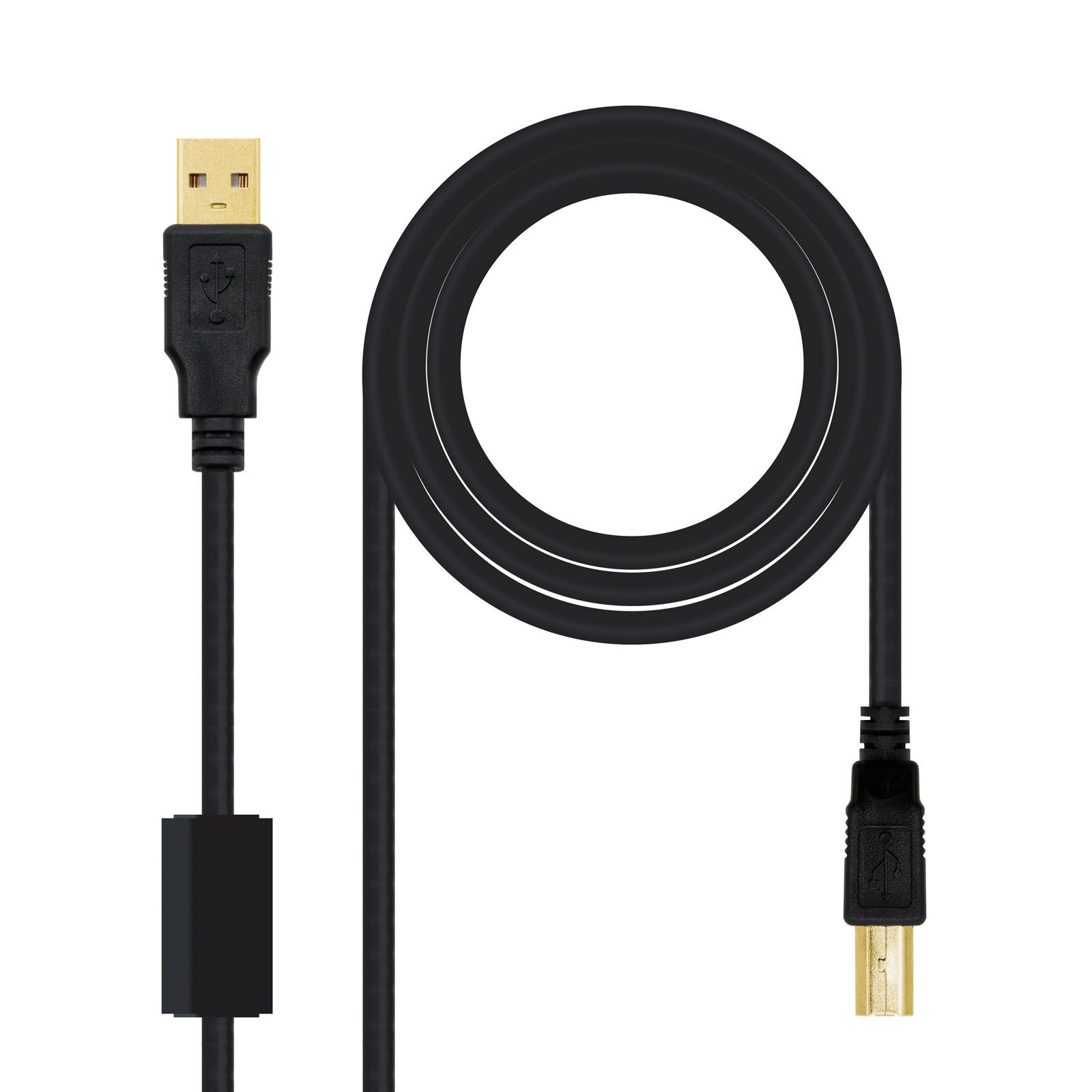 NANOCABLE 10.01.1202 USB-kabel 2 m Zwart