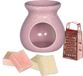 Ideas 4 Seasons Amberblokjes cadeau set - geurbrander/rasp/amberblokjes - rozen/cashmere - roze