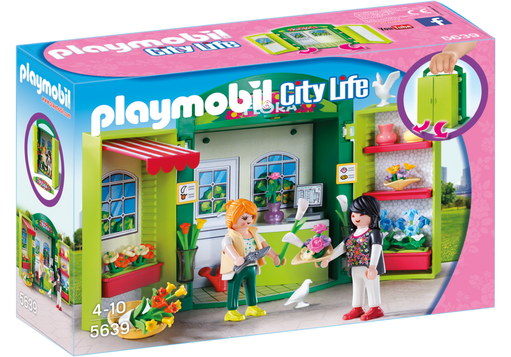 playmobil City Life Flower Shop Play Box