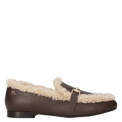 Babouche MG-Loki-1 leren loafers - bruin/ecru