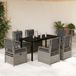 Maison Exclusive - Ensemble de jardin, 7 pièces, avec coussins, gris clair, en polyrotin