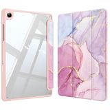 Fintie Hybride Case voor Samsung Galaxy Tab A9 Plus 11 inch 2023 - Schokbestendige beschermhoes met transparante harde schaal op de achterkant voor tablet A9+ SM-X210/X216/X218, Glorrijk marmer