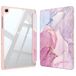 Fintie Hybride Case voor Samsung Galaxy Tab A9 Plus 11 inch 2023 - Schokbestendige beschermhoes met transparante harde schaal op de achterkant voor tablet A9+ SM-X210/X216/X218, Glorrijk marmer