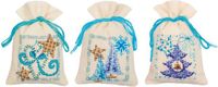 Vervaco Kruidenzakje kit - Kerst set van 3 - Borduurpakket