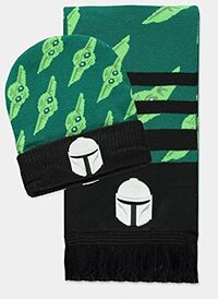 Difuzed STAR WARS - Mando & Grogu Groen - Cadeauset bonnet & écharpe