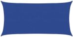 vidaXL Zonnezeil rechthoekig 160 g/m² 2,5x5 m HDPE blauw