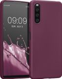 kwmobile telefoonhoesje geschikt voor Sony Xperia 10 IV - Back Cover - Bordeaux-Violet