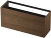 INK - Onderkast 2 Laden Push To Open Horizontaal Gefreesd Massief Eiken Chocolate 140x45x65 cm