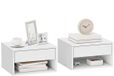 Homcom Table de chevet aggloméré 37x32x21cm Blanc
