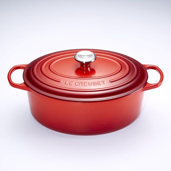 Le Creuset Signature Braadpan - Ovaal - 35 cm - 8.9 liter - Kersenrood