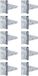 Alberts 864613 Boxscharnier | met losse pin | verzinkt blauw | scharnier: 148 mm | scharnierbreedte: 40 mm | Set van 10