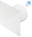 Awenta Silent badkamerventilator 100 mm - Timer - Vochtsensor - 75m³/h - Mat wit glas