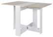 Table de salle à manger - Table de cuisine carrée - 103 x 76 x 73,4 cm - Convient pour 4 personnes - Style moderne et minimaliste - Petit format - Blanc avec chêne