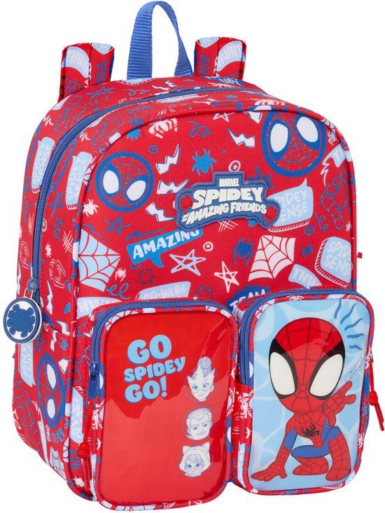 Spider-Man Schoolrugzak Rescue Blauw Rood