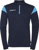 Uhlsport trainingsjack Squad 27 1/4 Zip Top Heren Marine/Skyblauw Katoen XXL