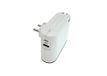 Legrand 694593, 2P-adapter, 2 zijdelingse stekkers/stopcontacten, USB type A en C, stekkerdoos, afwerking wit/donkergrijs