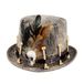 Boland Hoed Voodoo Nawu, cilinder met doodskopdecoratie, eenheidsmaat, volwassenen, beige/bruin